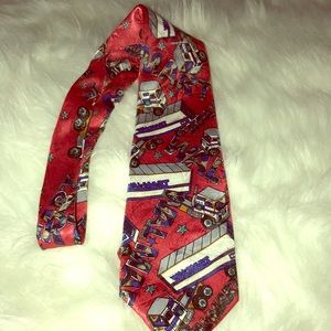 🌟Red Walmart Semi Truck 18 wheeler Men’s Tie